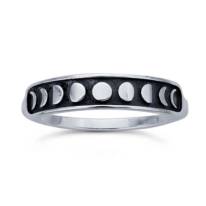 Sterling Silver Moon Phase Ring