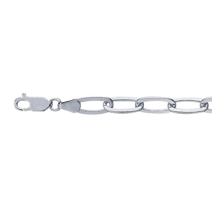 Sterling Silver Oval Cable Chain Bracelet