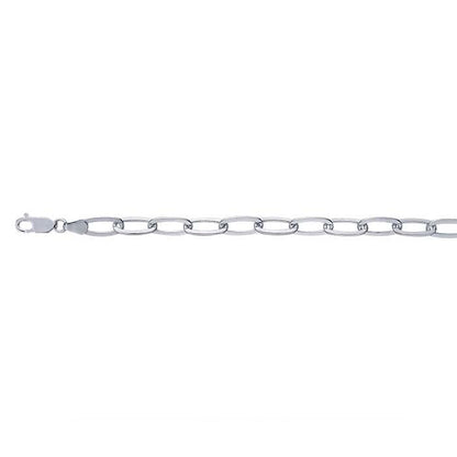 Sterling Silver Oval Cable Chain Bracelet