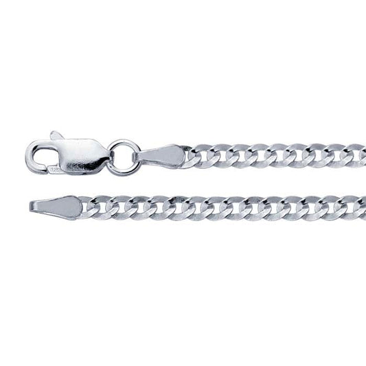 Sterling Silver Flat Curb Chain