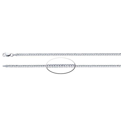 Sterling Silver Flat Curb Chain