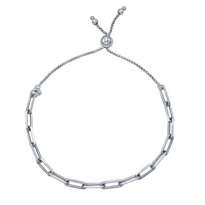 Sterling Silver Drawn Cable Chain Bracelet