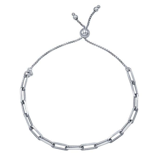 Sterling Silver Drawn Cable Chain Bracelet