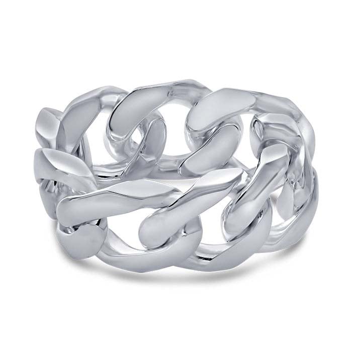 Sterling Silver Curb Chain Ring