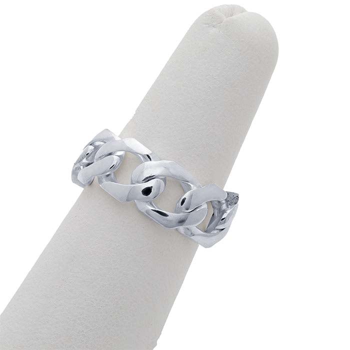 Sterling Silver Curb Chain Ring