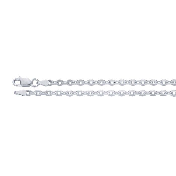 Sterling Silver Flat Oval Cable Chain