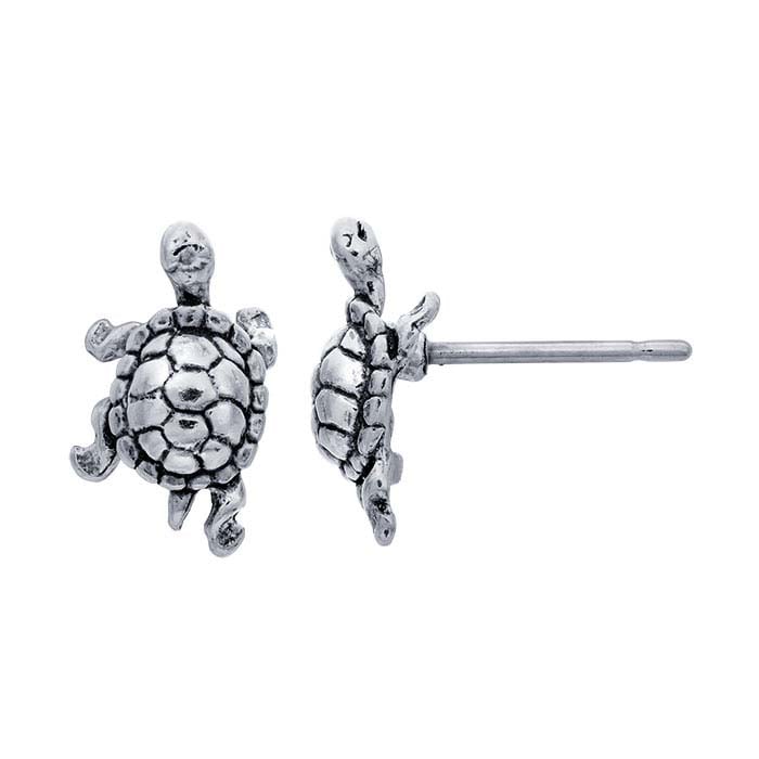 Sterling Silver Turtle Post Earring