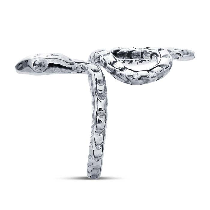 Sterling Silver Textured Snake Ring