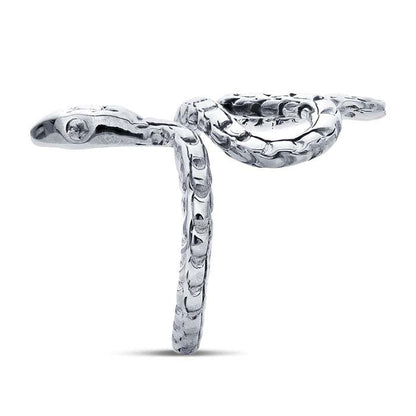 Sterling Silver Textured Snake Ring