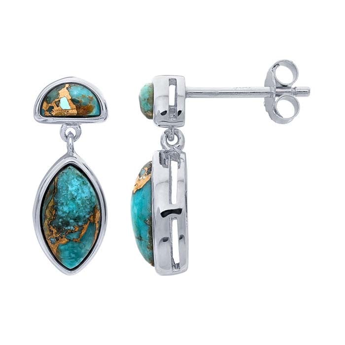 Sterling Silver Mojave Turquoise Earrings