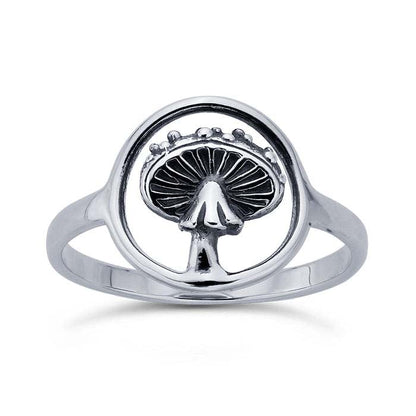 Sterling Silver Agaric Mushroom Ring