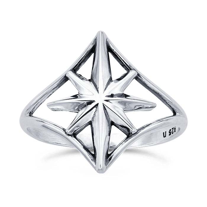 Sterling Silver North Star Ring