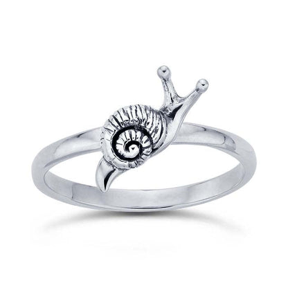 Sterling Silver Tiny Snail Ring