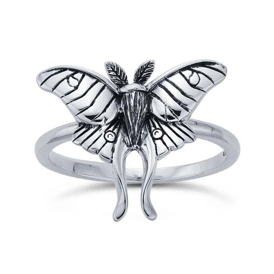 Sterling Silver Luna Moth Ring