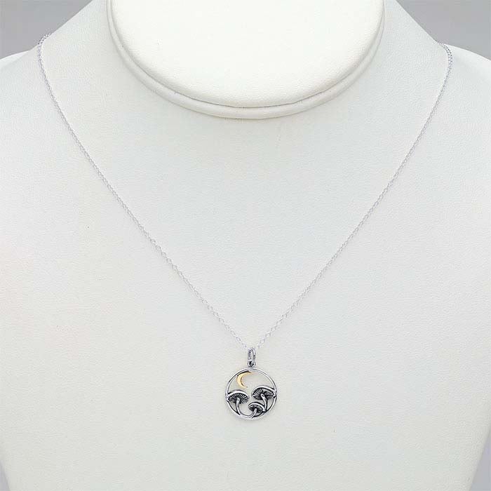 Sterling Silver Mushroom Necklace