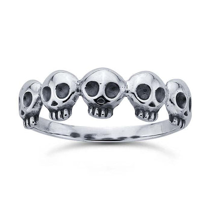 Sterling Silver Skulls Ring