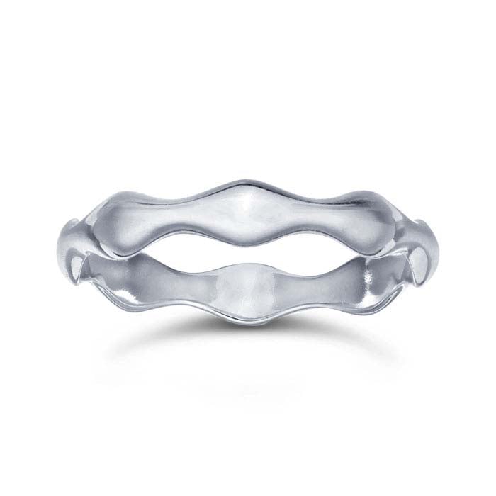 Sterling Silver Wide Wave Ring