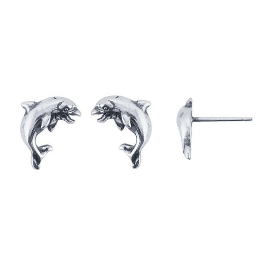 Sterling Silver Dolphin Post Earring