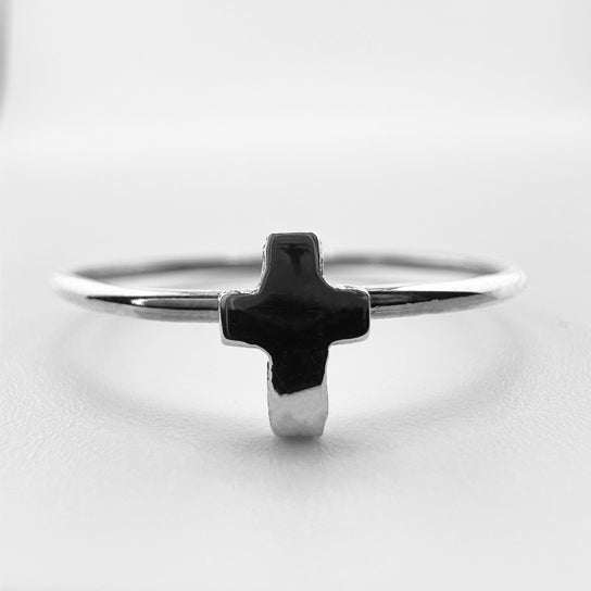 Sterling Silver Tiny Cross Ring