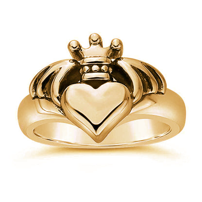 Gold Over Sterling Silver Claddagh Ring