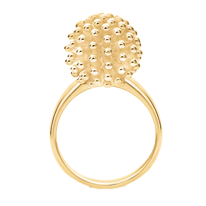 14K Gold Over Sterling Silver Dandelion Ring