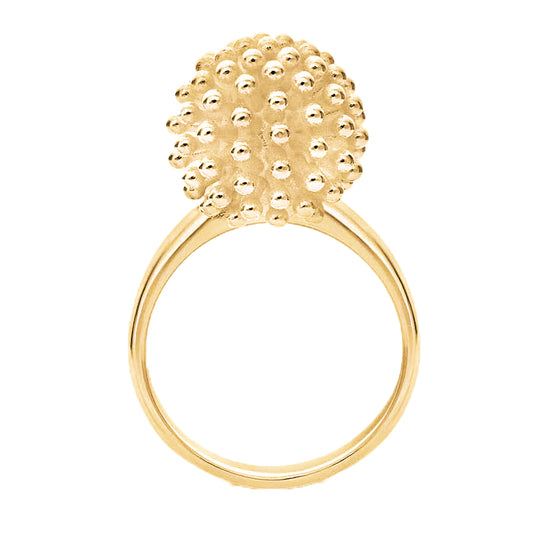 14K Gold Over Sterling Silver Dandelion Ring