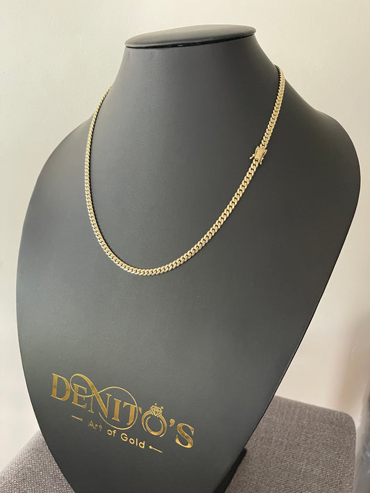 18 Kt Hand Crafted Cuban Link Chains  / 6 - 14 MM