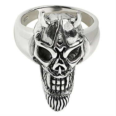 Sterling Silver Devil Skull Ring