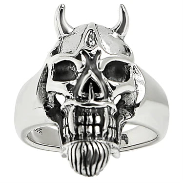 Sterling Silver Devil Skull Ring